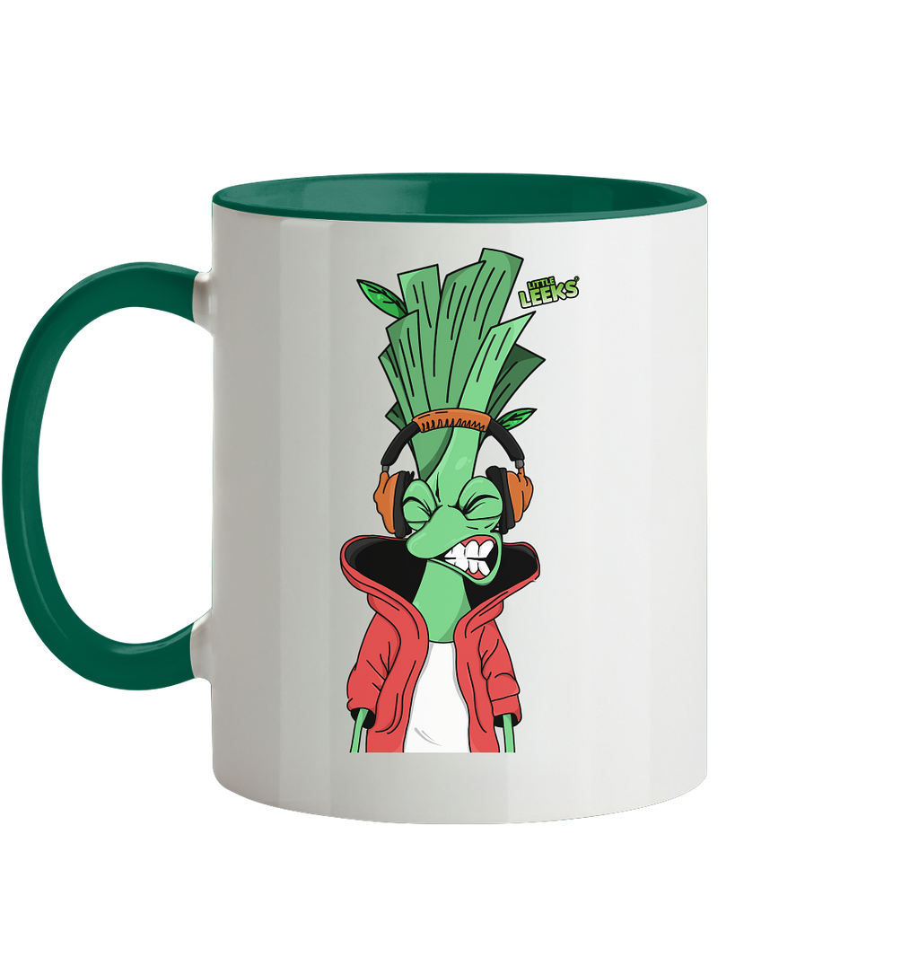 Motiv Little Leeks Nr 05: volle Lauchstärke - Tasse zweifarbig