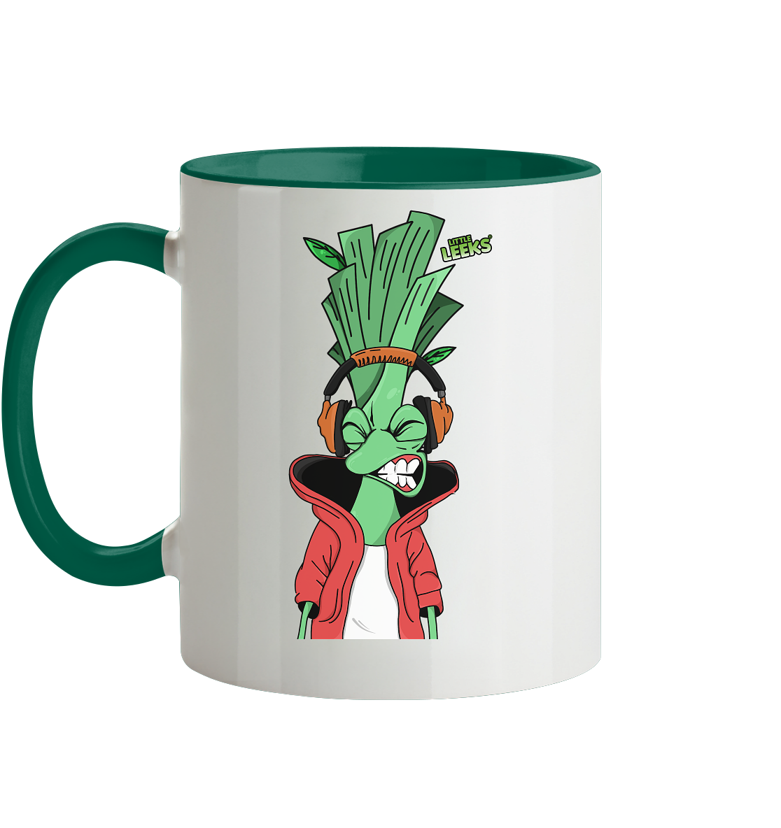 Motiv Little Leeks Nr 05: volle Lauchstärke - Tasse zweifarbig