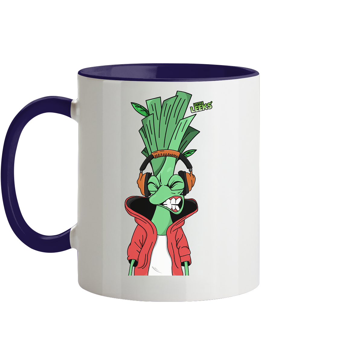 Motiv Little Leeks Nr 05: volle Lauchstärke - Tasse zweifarbig