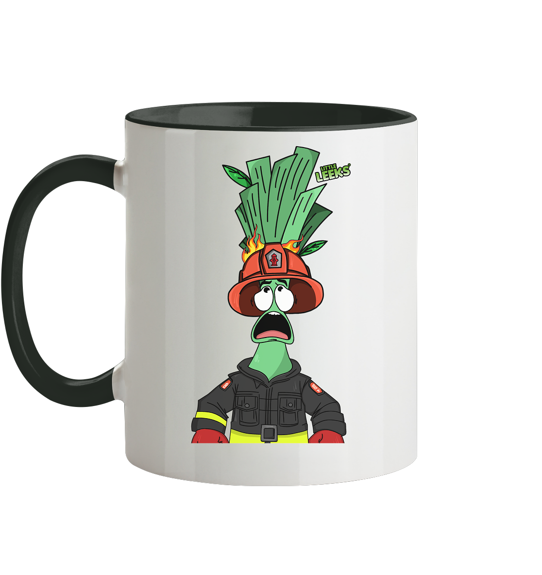 Motiv Nr 04: Feuerwehrlauch - Tasse zweifarbig