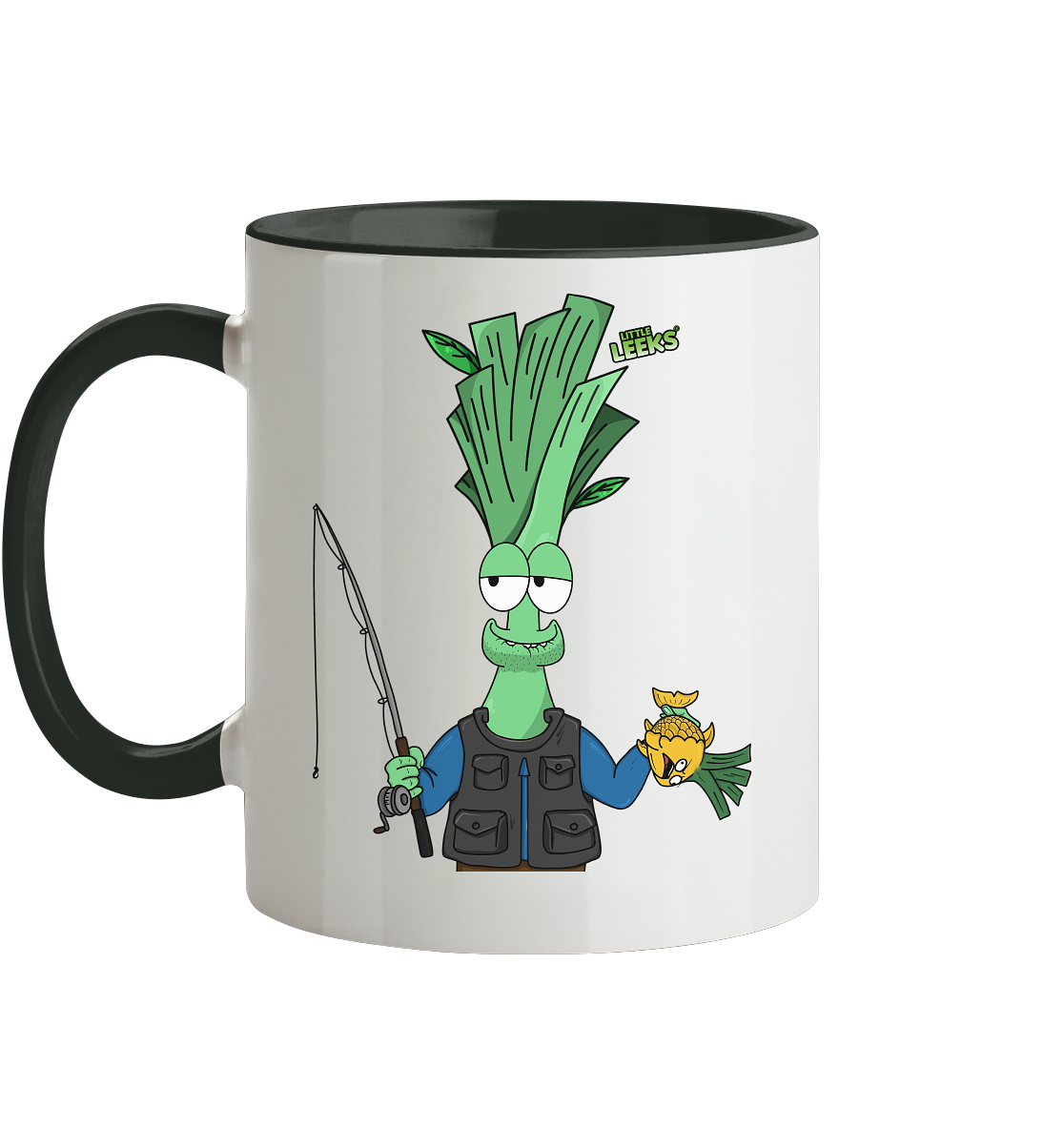 Motiv Little Leeks Nr 36: Fischermeister Lauch - Tasse zweifarbig