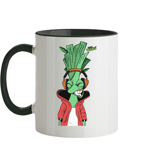 Motiv Little Leeks Nr 05: volle Lauchstärke - Tasse zweifarbig