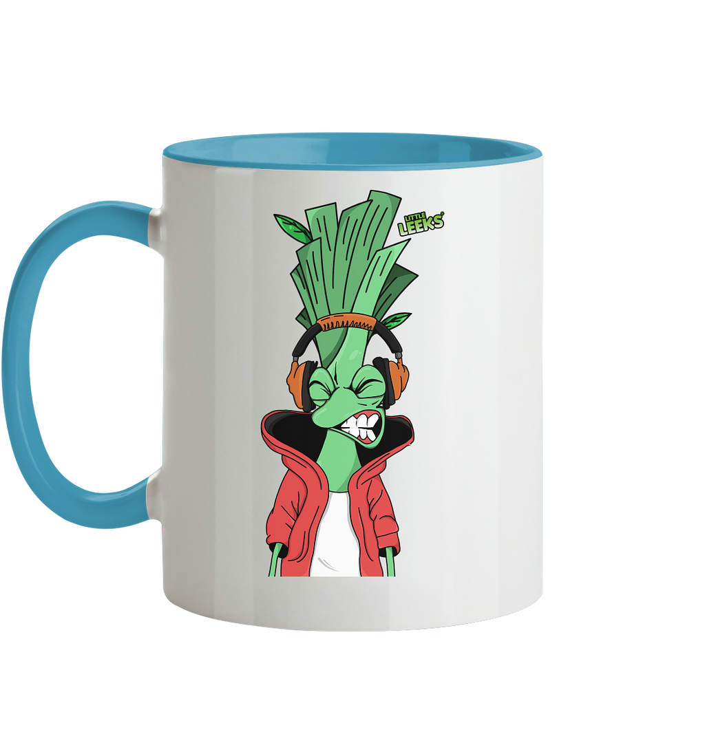 Motiv Little Leeks Nr 05: volle Lauchstärke - Tasse zweifarbig