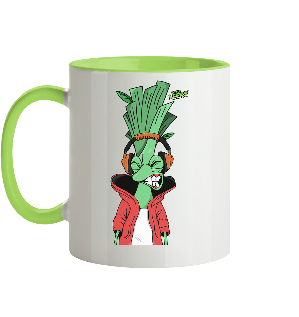 Motiv Little Leeks Nr 05: volle Lauchstärke - Tasse zweifarbig