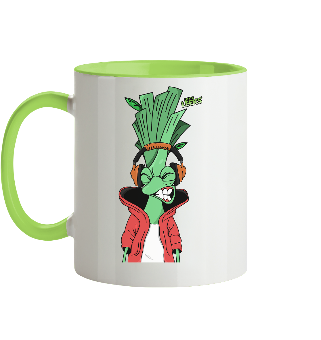 Motiv Little Leeks Nr 05: volle Lauchstärke - Tasse zweifarbig