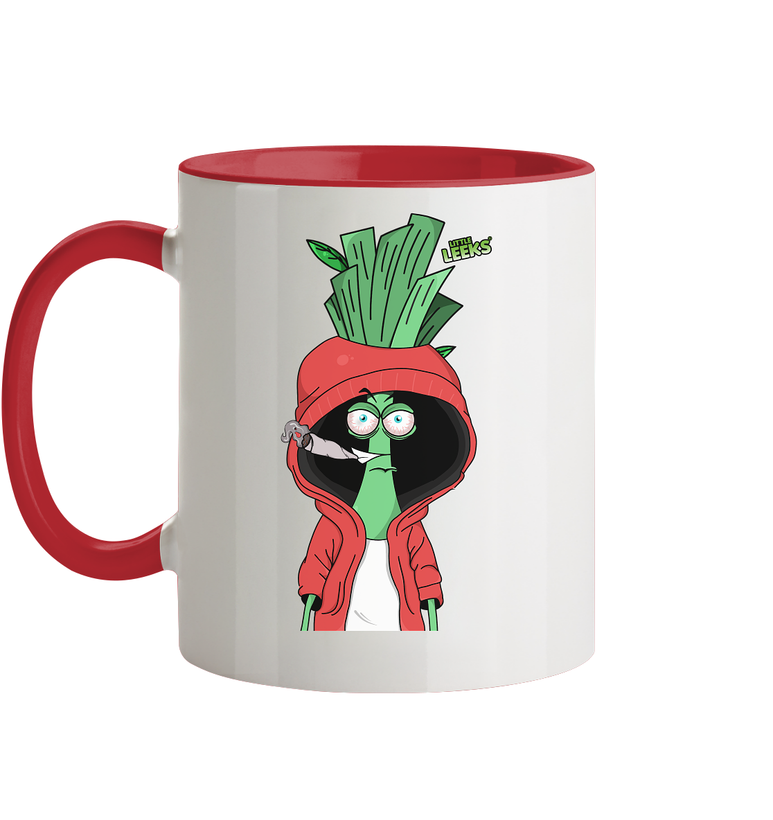 Motiv Little Leeks Nr 08: Smokin Green Lauch - Tasse zweifarbig