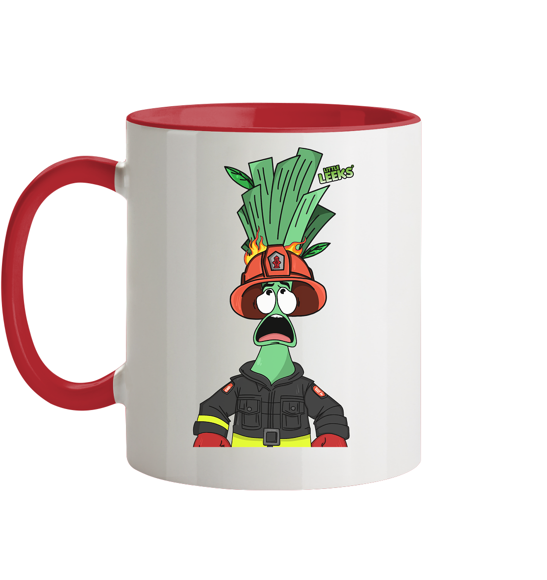 Motiv Nr 04: Feuerwehrlauch - Tasse zweifarbig
