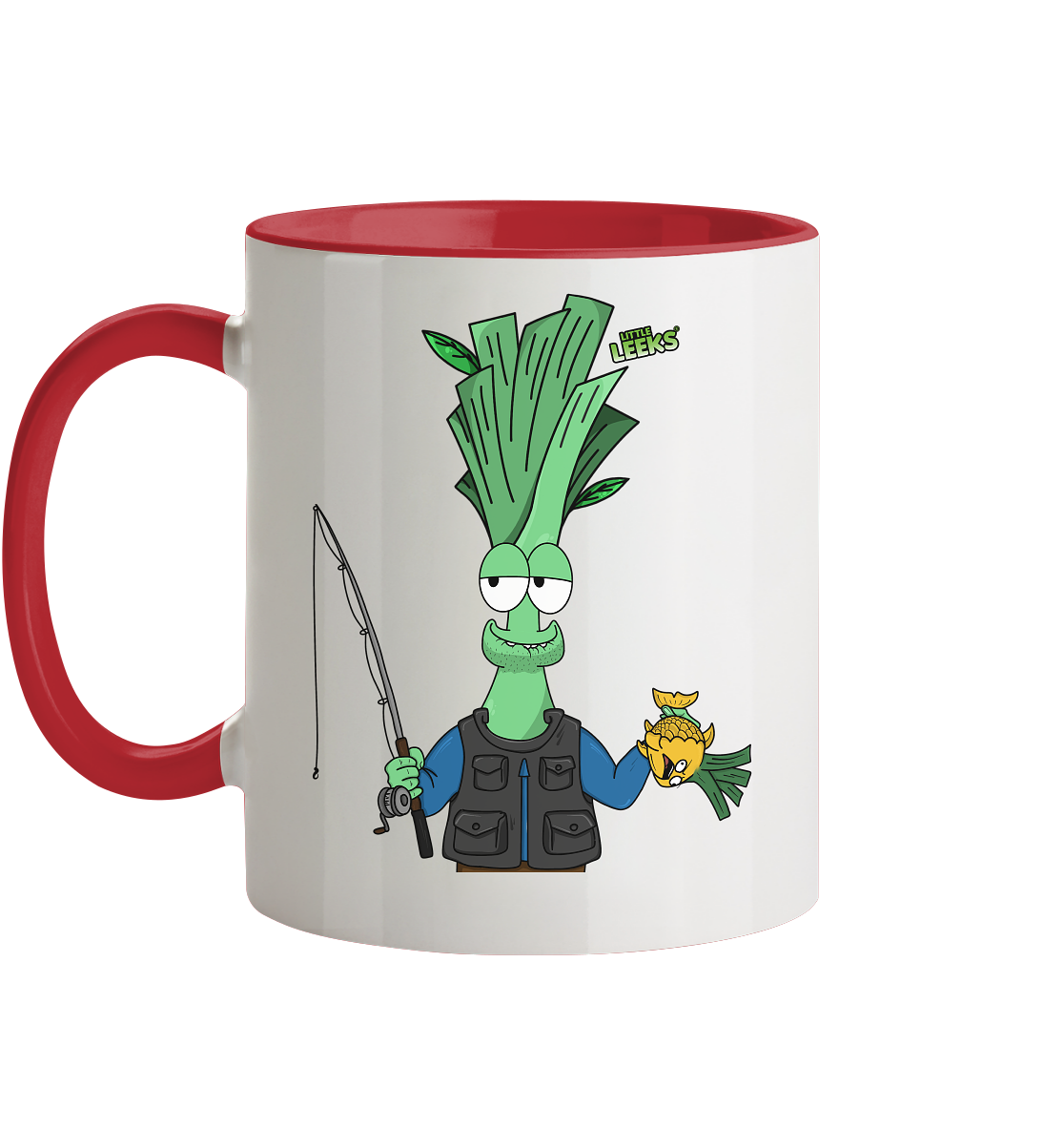 Motiv Little Leeks Nr 36: Fischermeister Lauch - Tasse zweifarbig