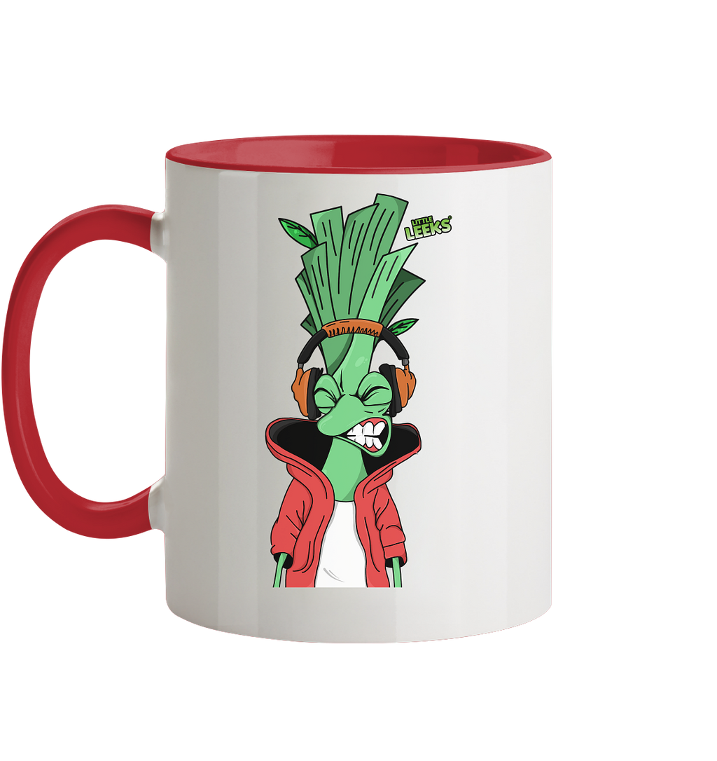 Motiv Little Leeks Nr 05: volle Lauchstärke - Tasse zweifarbig