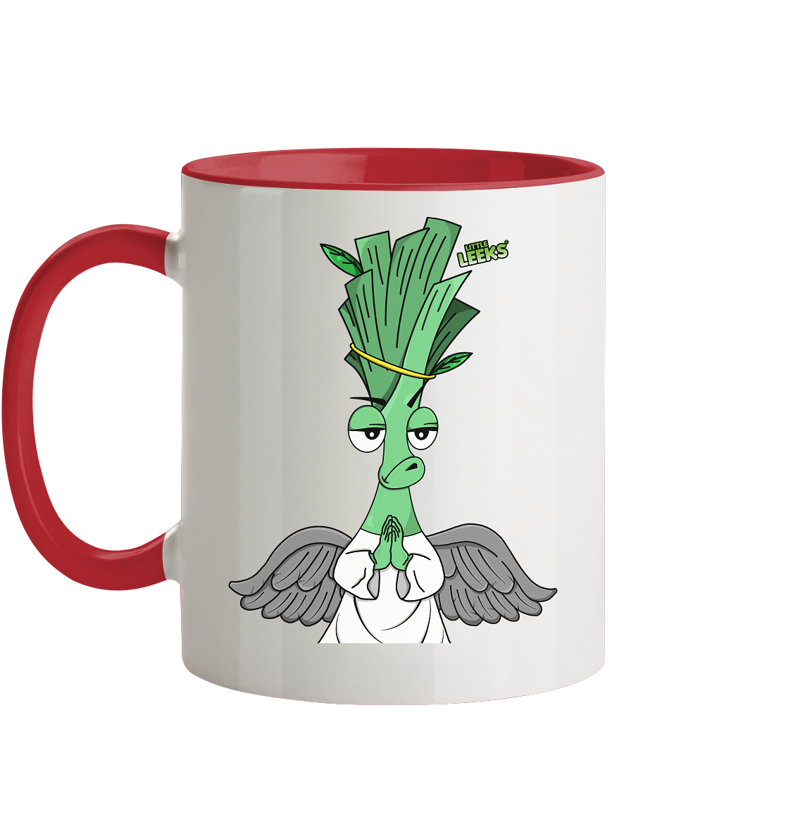 Motiv Nr 03: motivierter Engel Lauch - Tasse zweifarbig