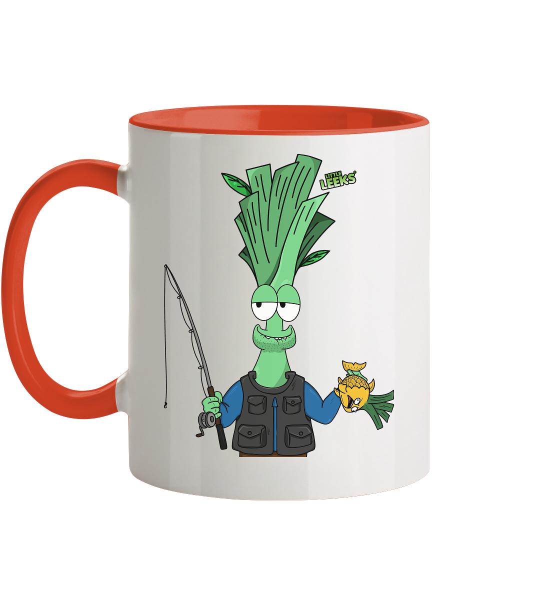Motiv Little Leeks Nr 36: Fischermeister Lauch - Tasse zweifarbig