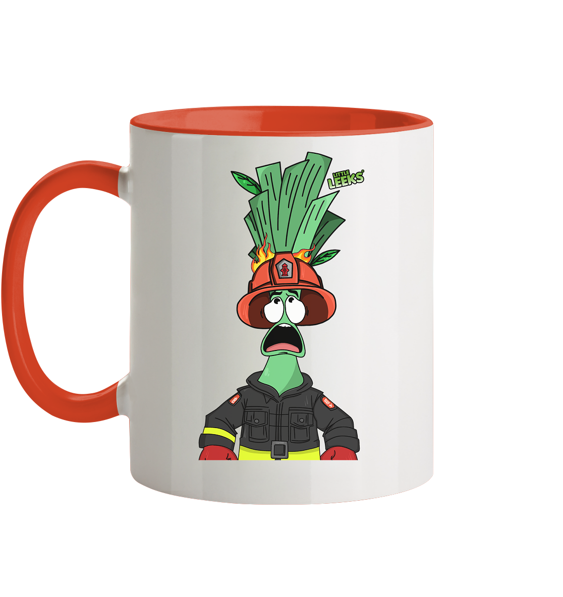 Motiv Nr 04: Feuerwehrlauch - Tasse zweifarbig