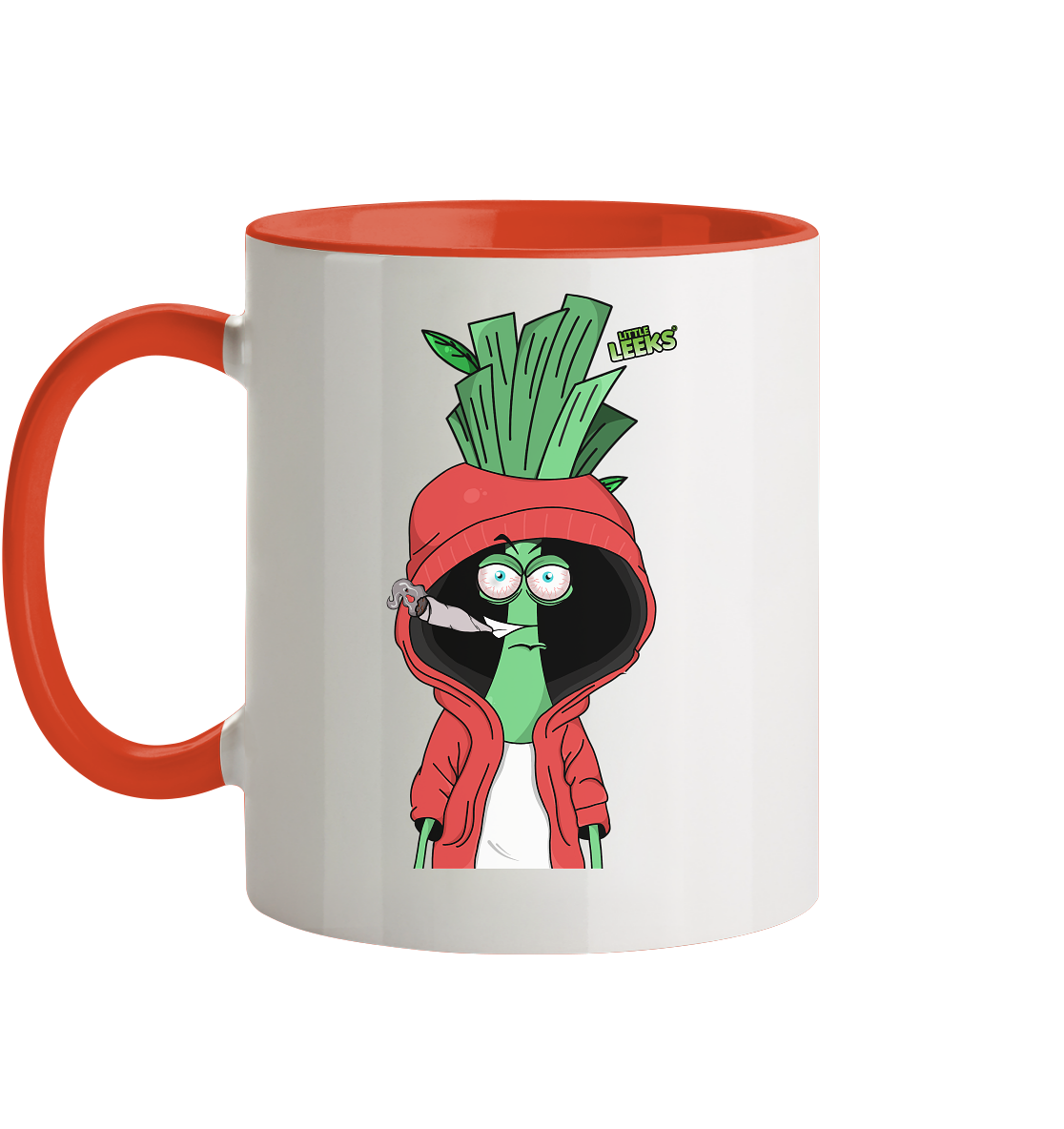 Motiv Little Leeks Nr 08: Smokin Green Lauch - Tasse zweifarbig