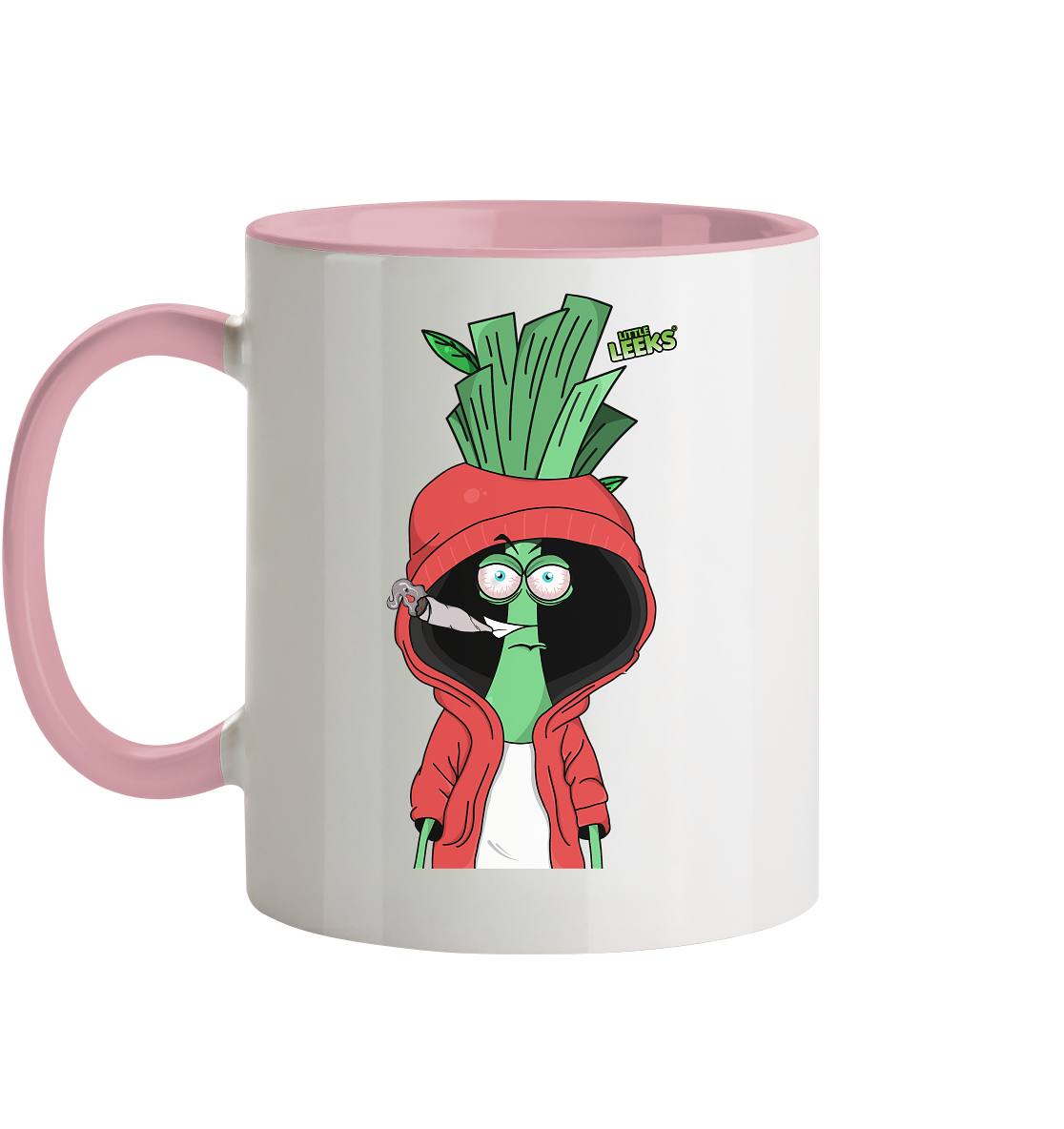 Motiv Little Leeks Nr 08: Smokin Green Lauch - Tasse zweifarbig