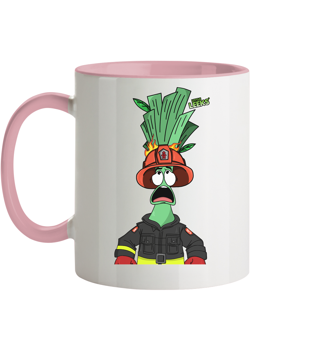 Motiv Nr 04: Feuerwehrlauch - Tasse zweifarbig