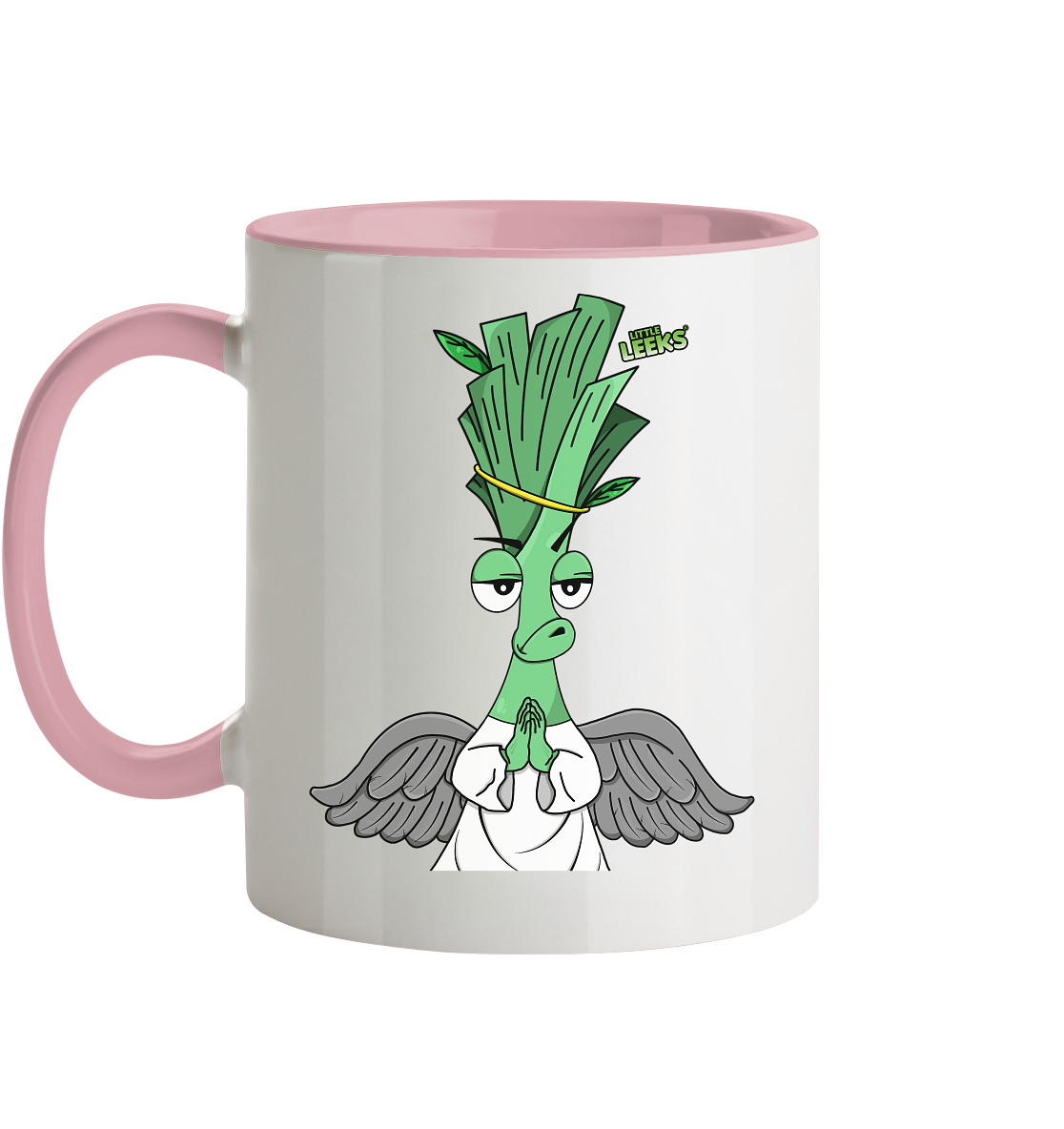 Motiv Nr 03: motivierter Engel Lauch - Tasse zweifarbig