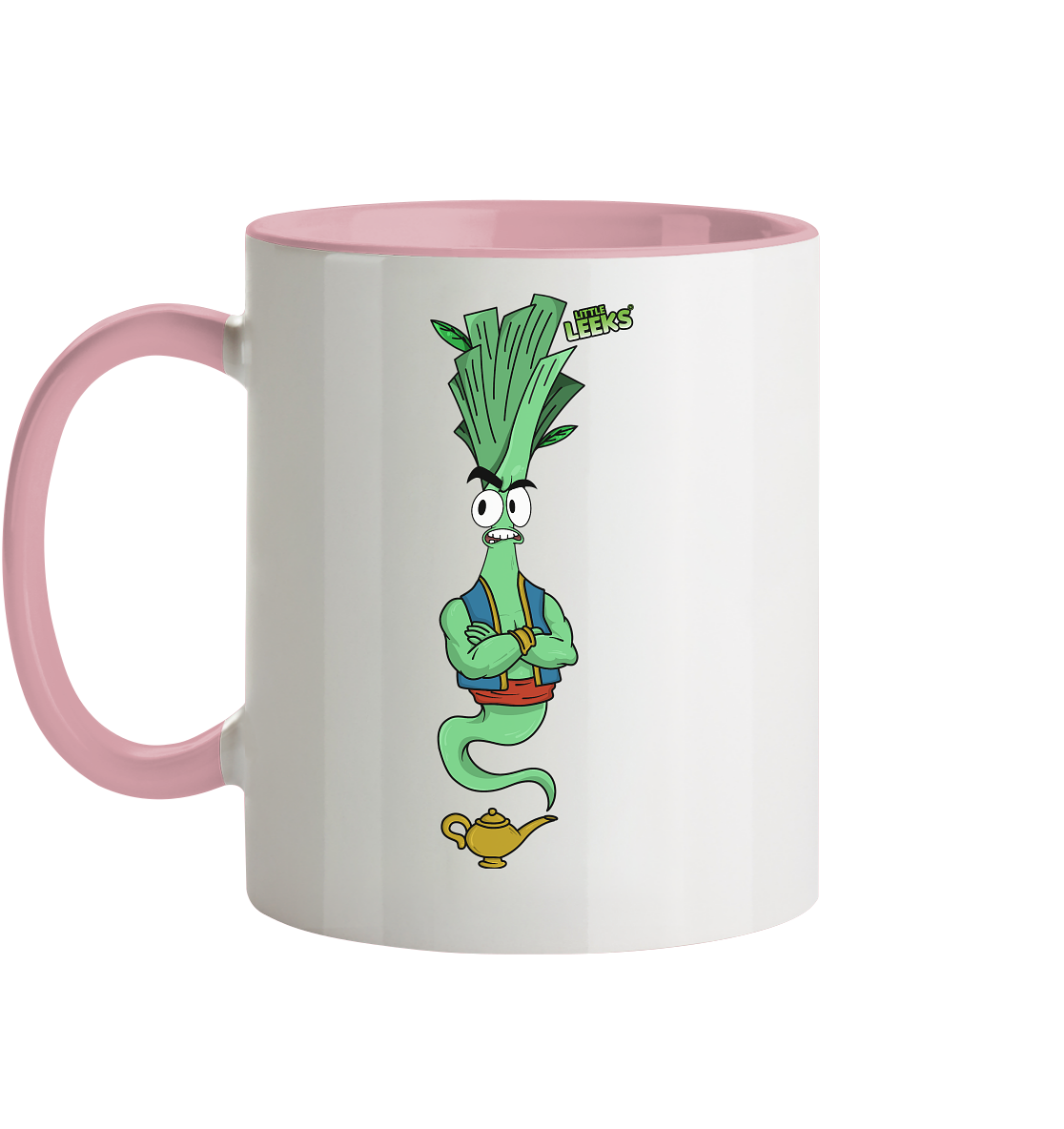 Motiv Little Leeks Nr 43: Lauch aus der Flasche - Tasse zweifarbig