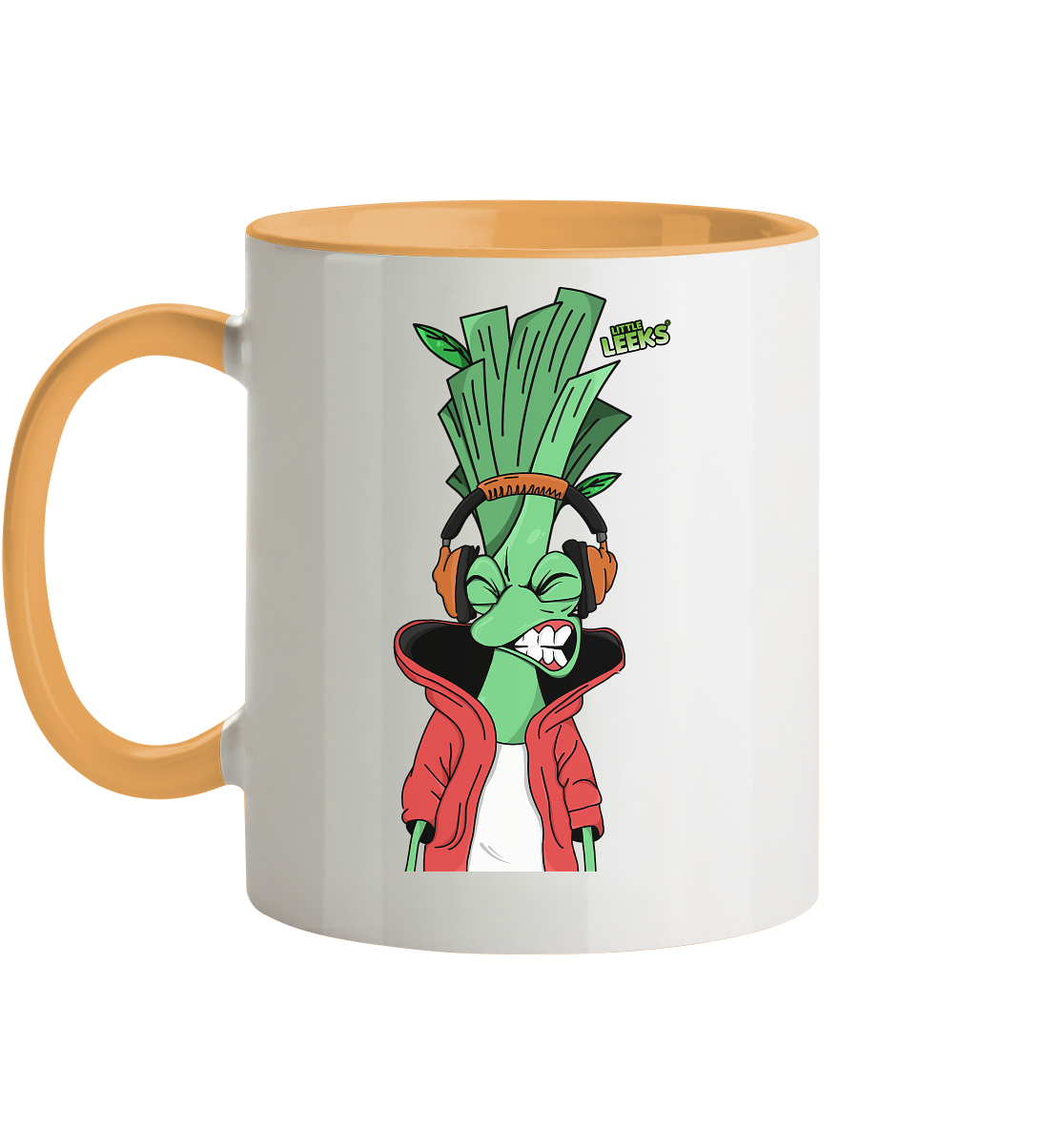 Motiv Little Leeks Nr 05: volle Lauchstärke - Tasse zweifarbig