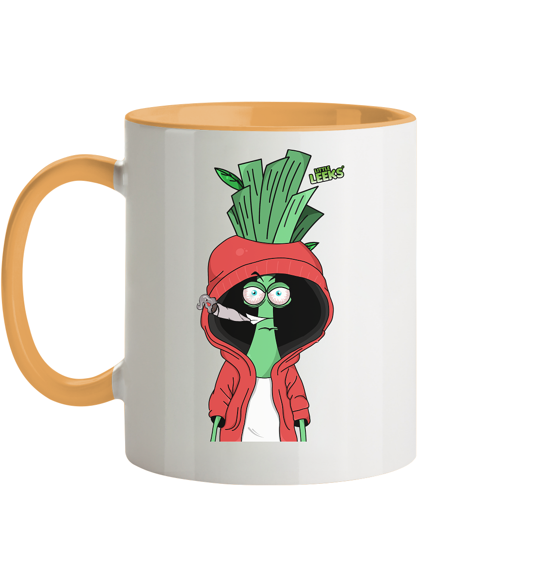 Motiv Little Leeks Nr 08: Smokin Green Lauch - Tasse zweifarbig