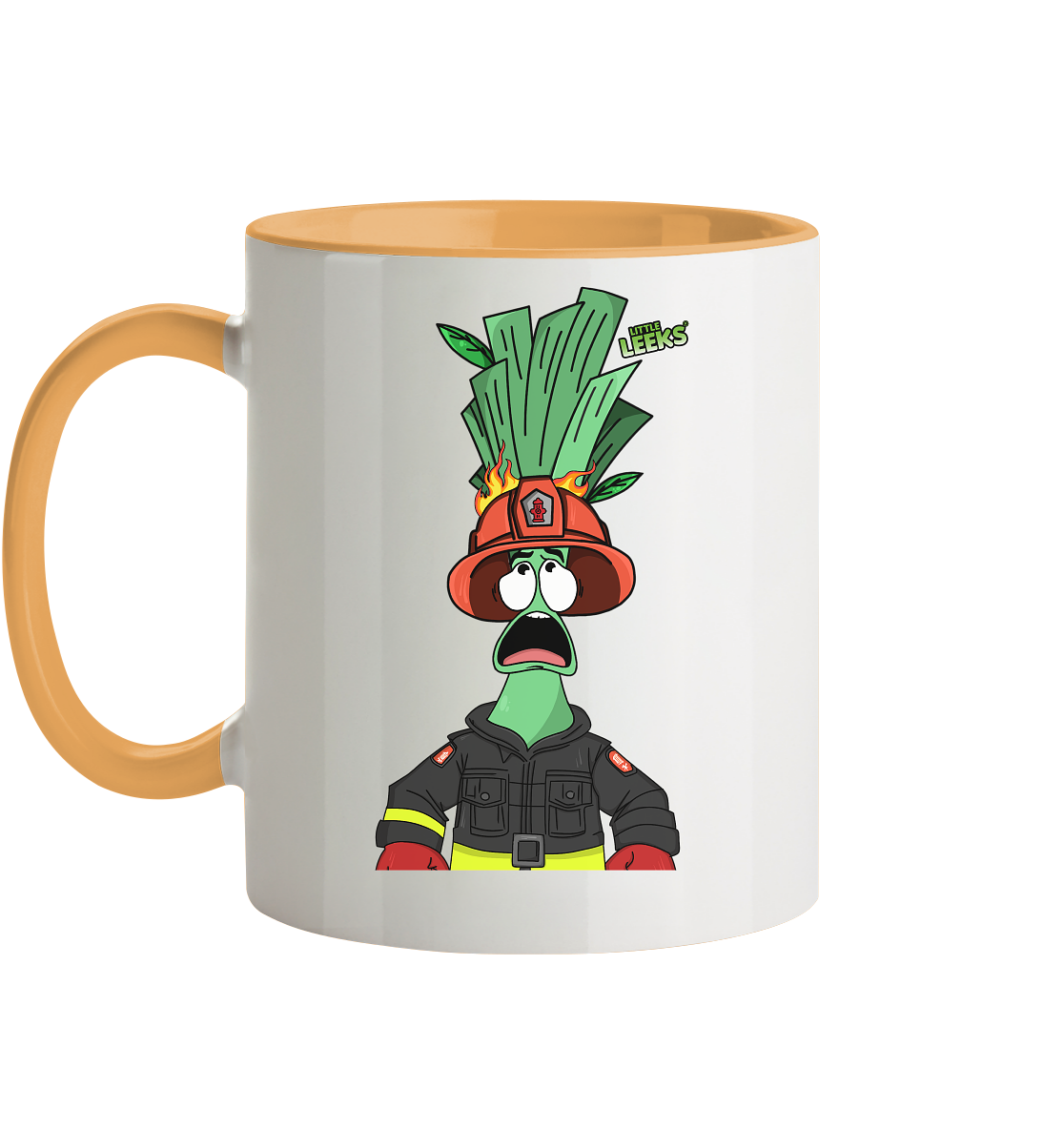 Motiv Nr 04: Feuerwehrlauch - Tasse zweifarbig