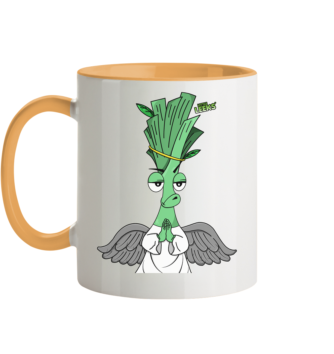 Motiv Nr 03: motivierter Engel Lauch - Tasse zweifarbig