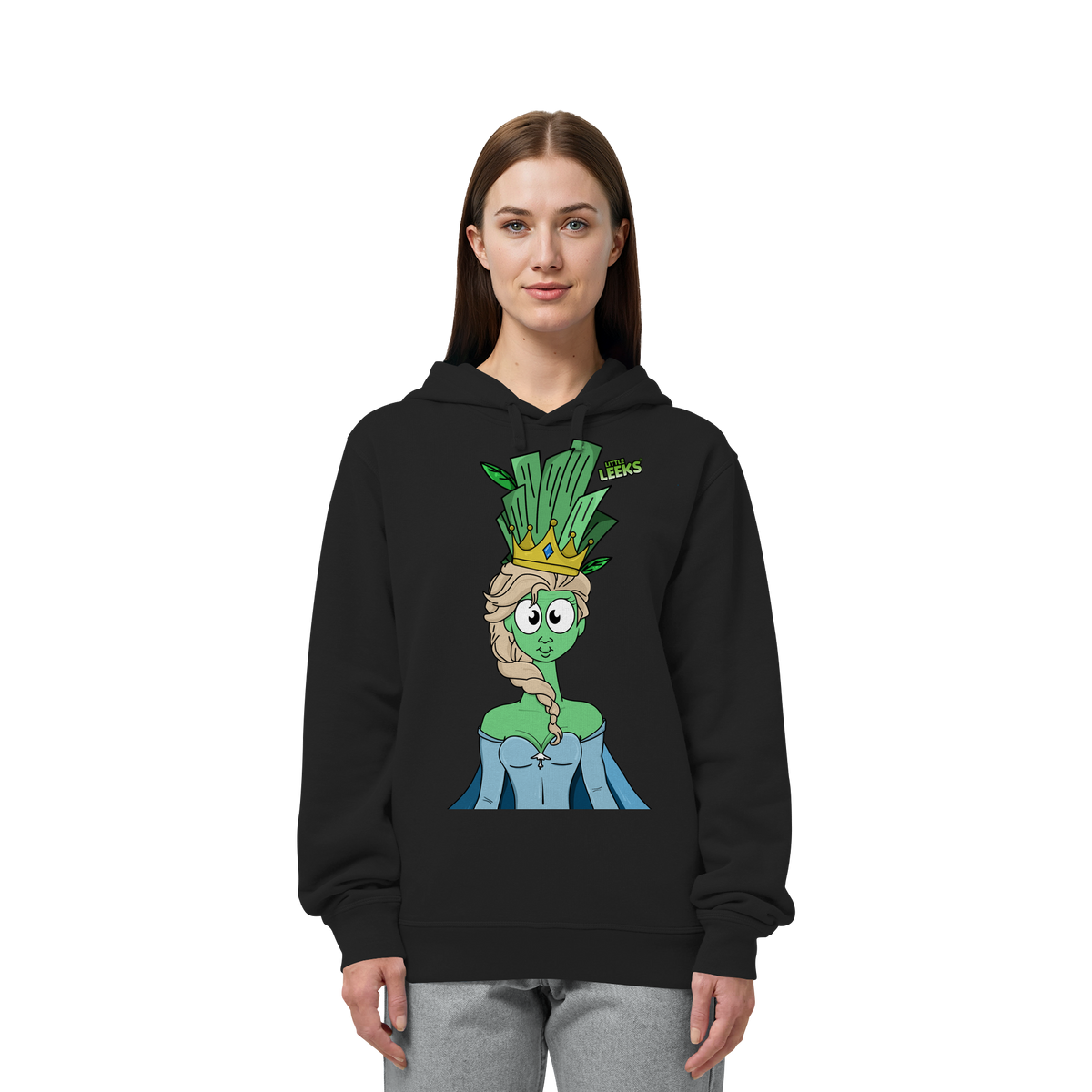 Motiv Nr 37: grüne Eisprinzessin  - Organic Side Pocket Hoodie