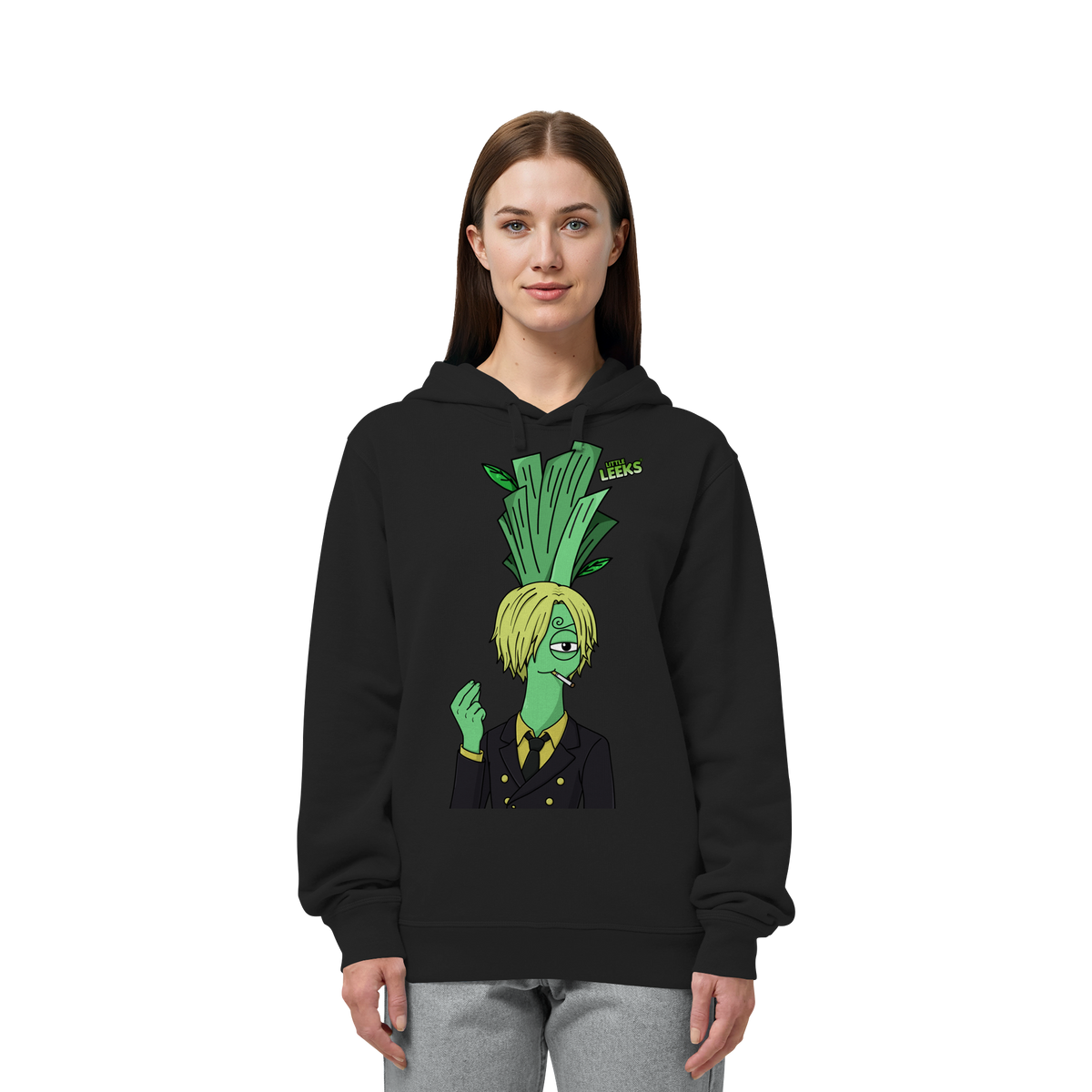 Motiv Nr 52: Grünfuß Lanji Lauch - Organic Side Pocket Hoodie