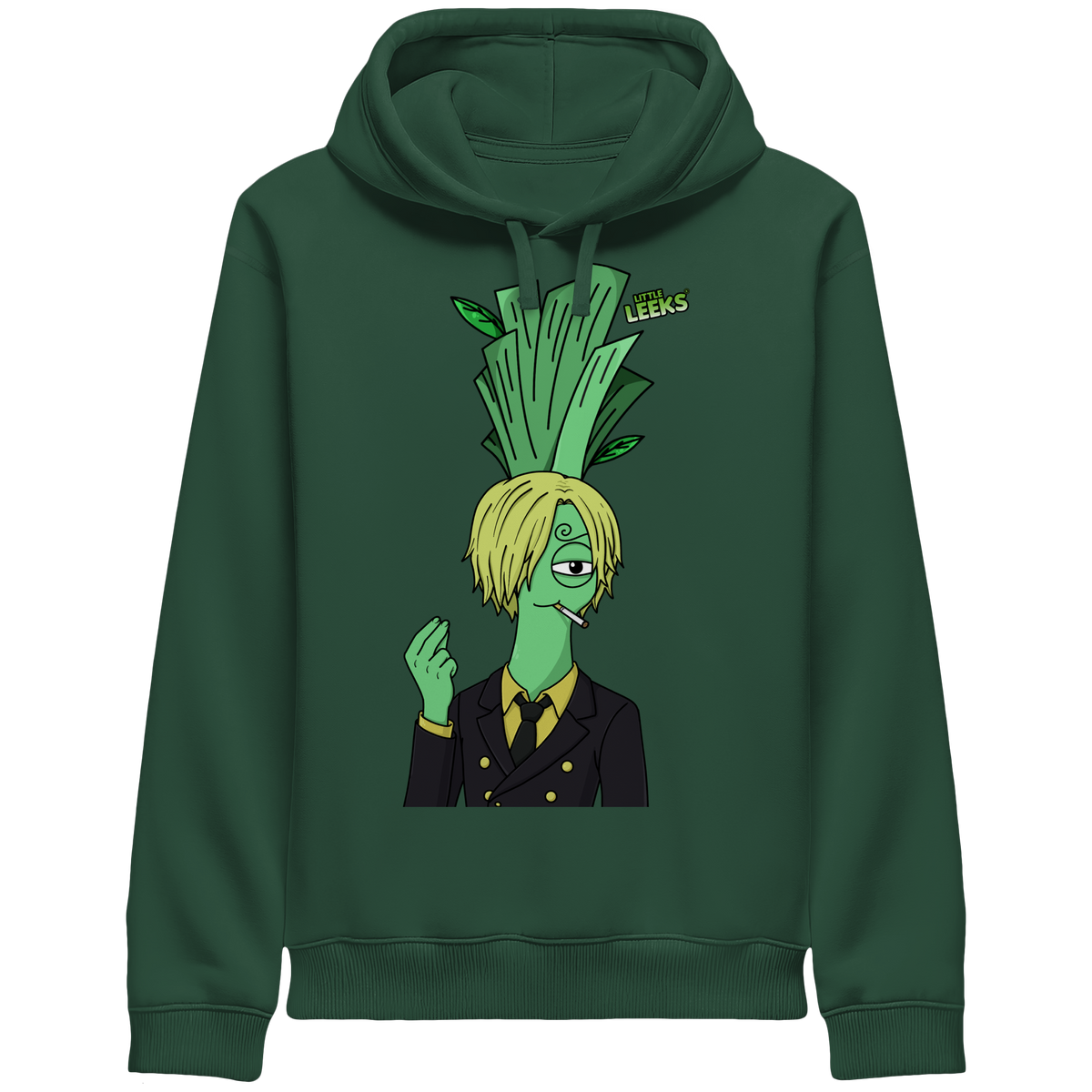 Motiv Nr 52: Grünfuß Lanji Lauch - Organic Side Pocket Hoodie
