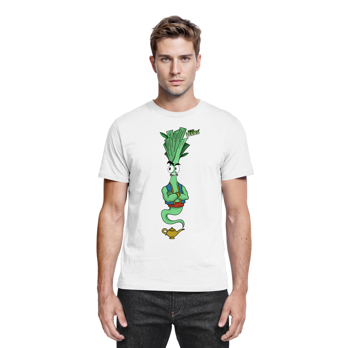 Motiv Little Leeks Nr 43: Lauch aus der Flasche - Premium Shirt