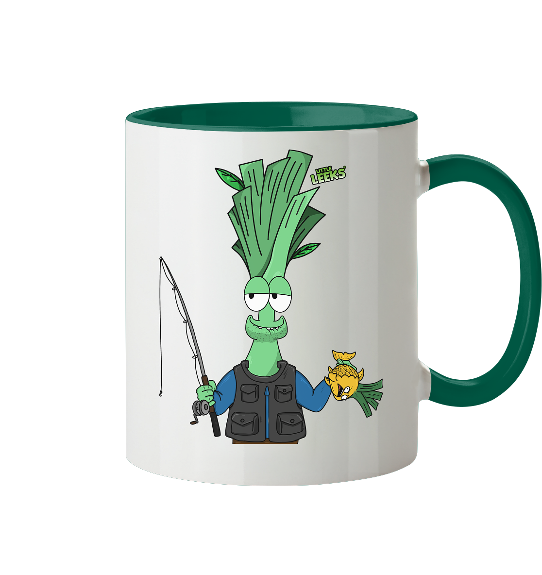 Motiv Little Leeks Nr 36: Fischermeister Lauch - Tasse zweifarbig