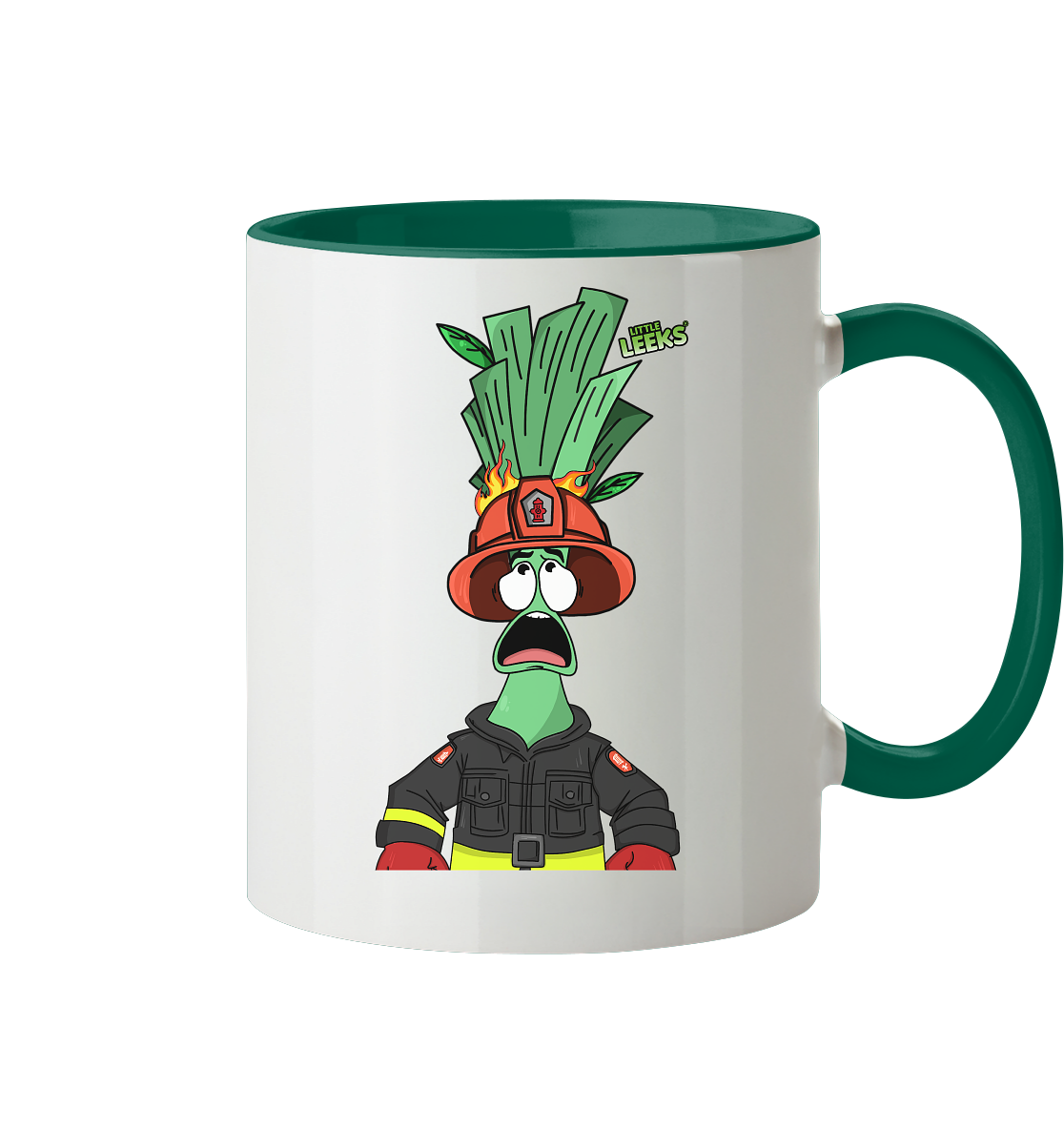 Motiv Nr 04: Feuerwehrlauch - Tasse zweifarbig