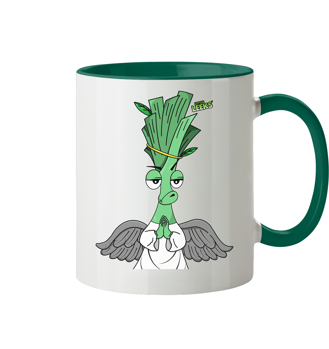 Motiv Nr 03: motivierter Engel Lauch - Tasse zweifarbig