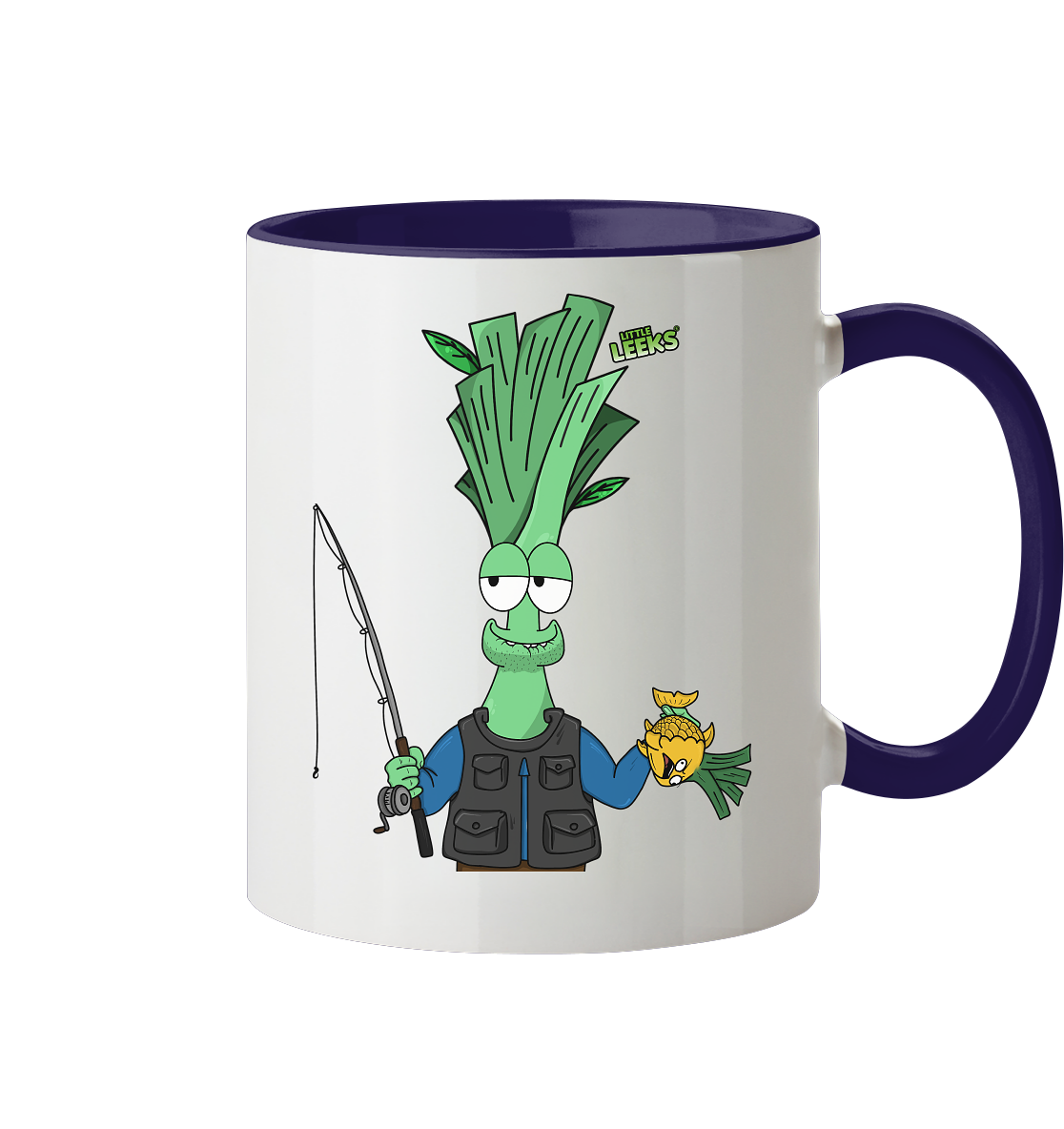 Motiv Little Leeks Nr 36: Fischermeister Lauch - Tasse zweifarbig