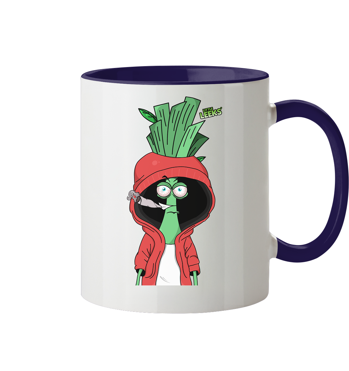Motiv Little Leeks Nr 08: Smokin Green Lauch - Tasse zweifarbig