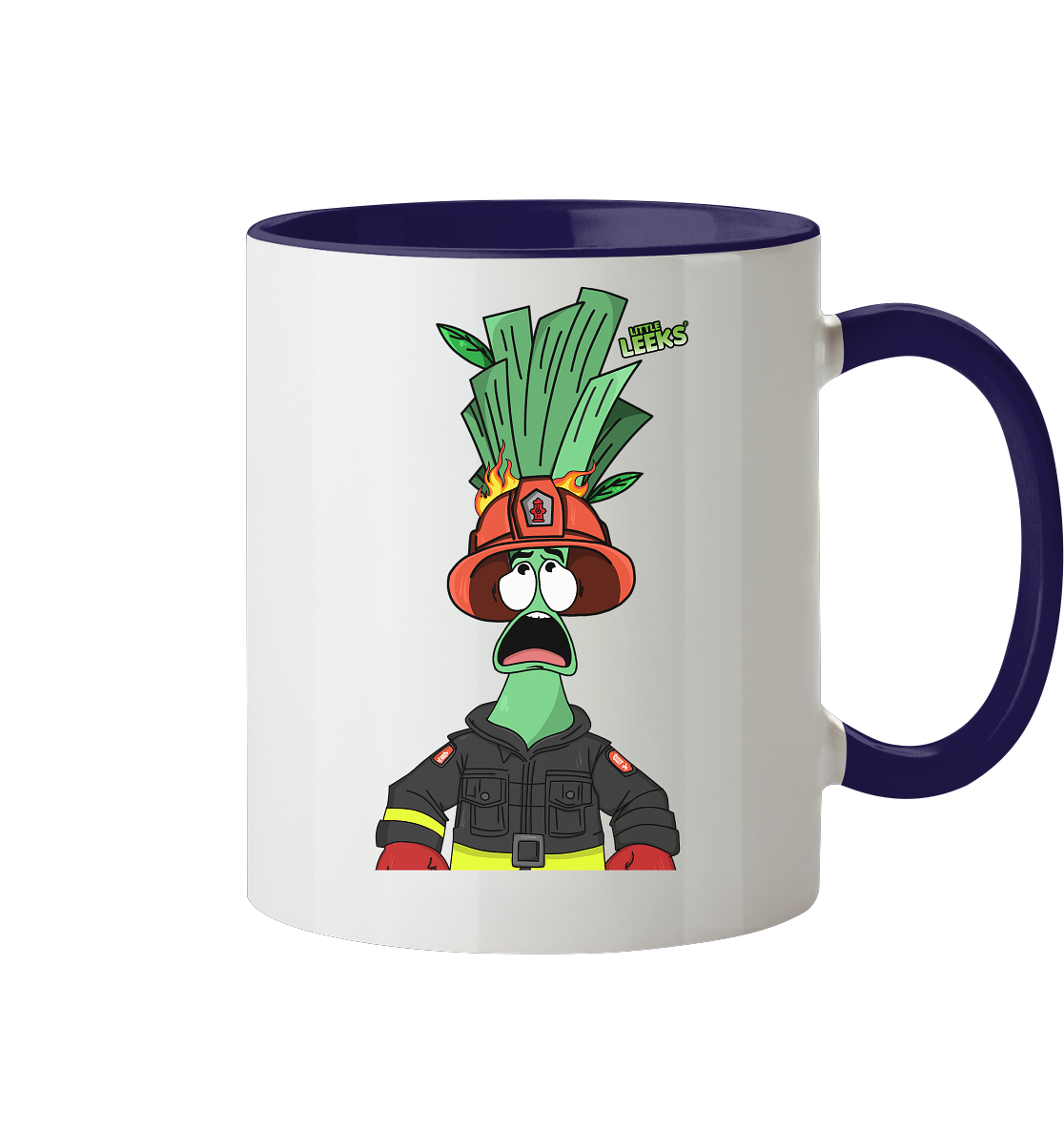 Motiv Nr 04: Feuerwehrlauch - Tasse zweifarbig