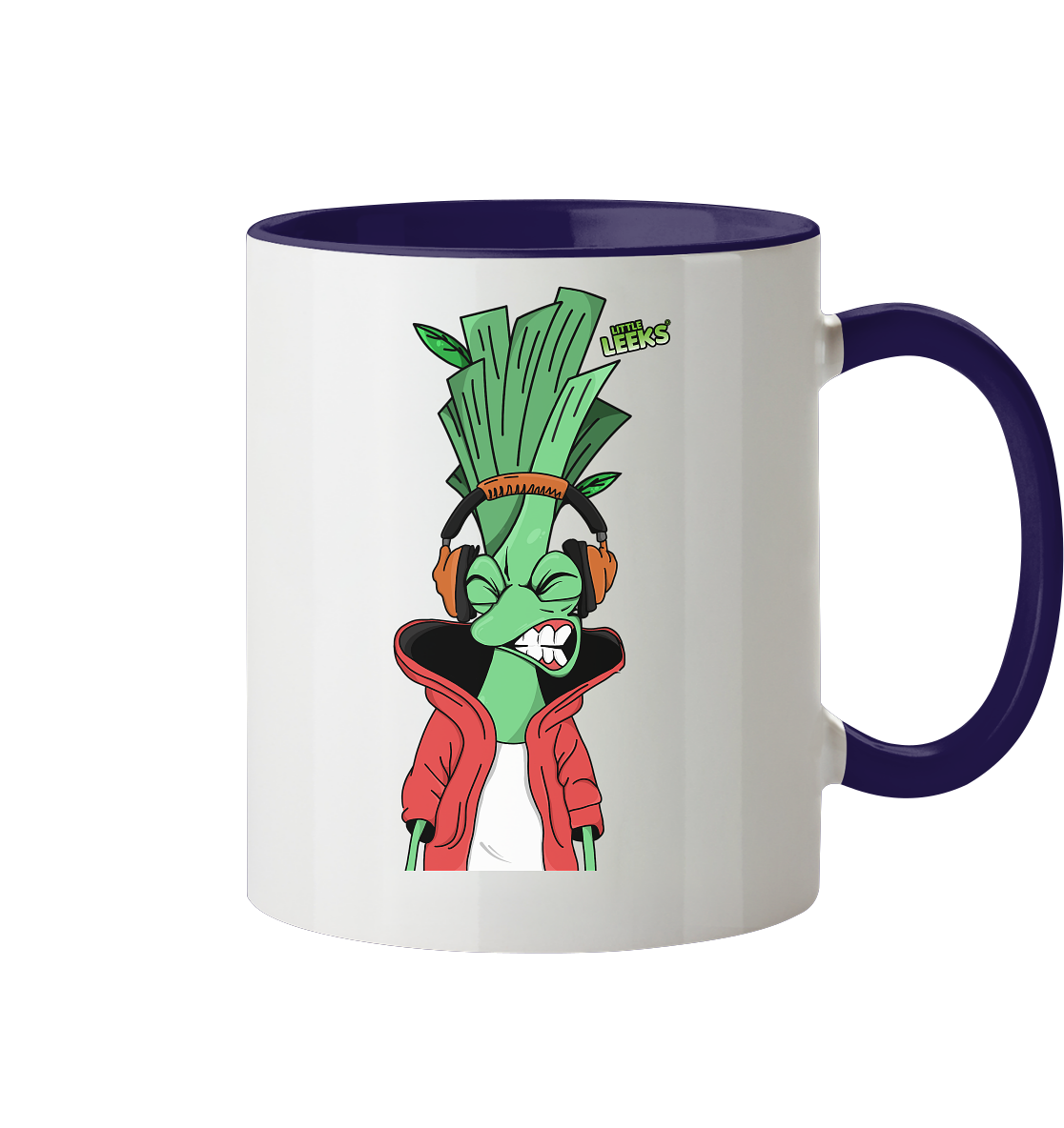 Motiv Little Leeks Nr 05: volle Lauchstärke - Tasse zweifarbig