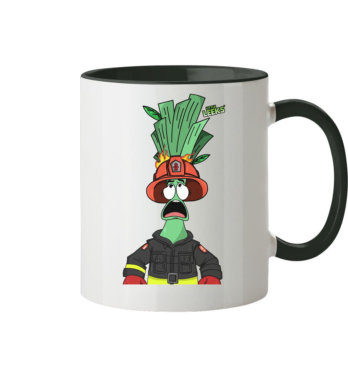 Motiv Nr 04: Feuerwehrlauch - Tasse zweifarbig