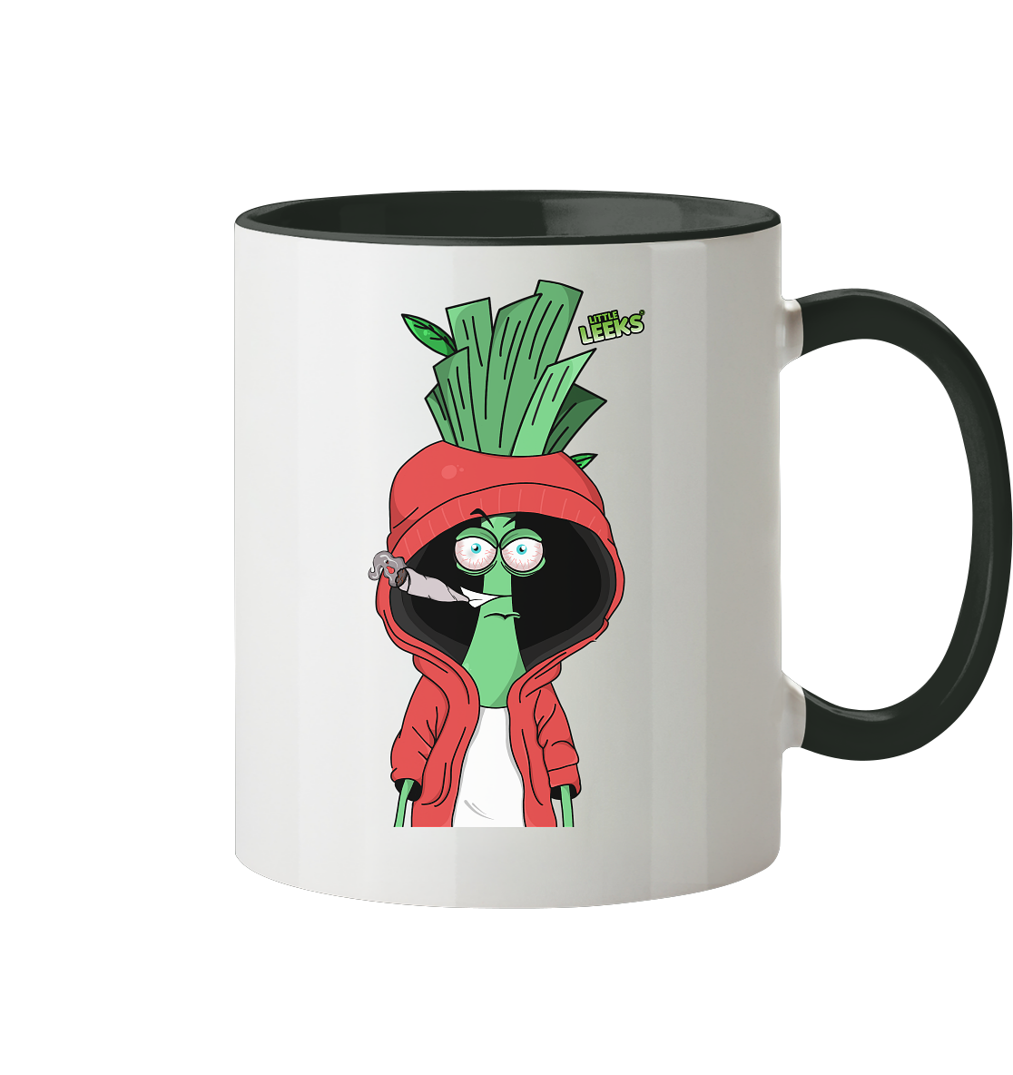 Motiv Little Leeks Nr 08: Smokin Green Lauch - Tasse zweifarbig