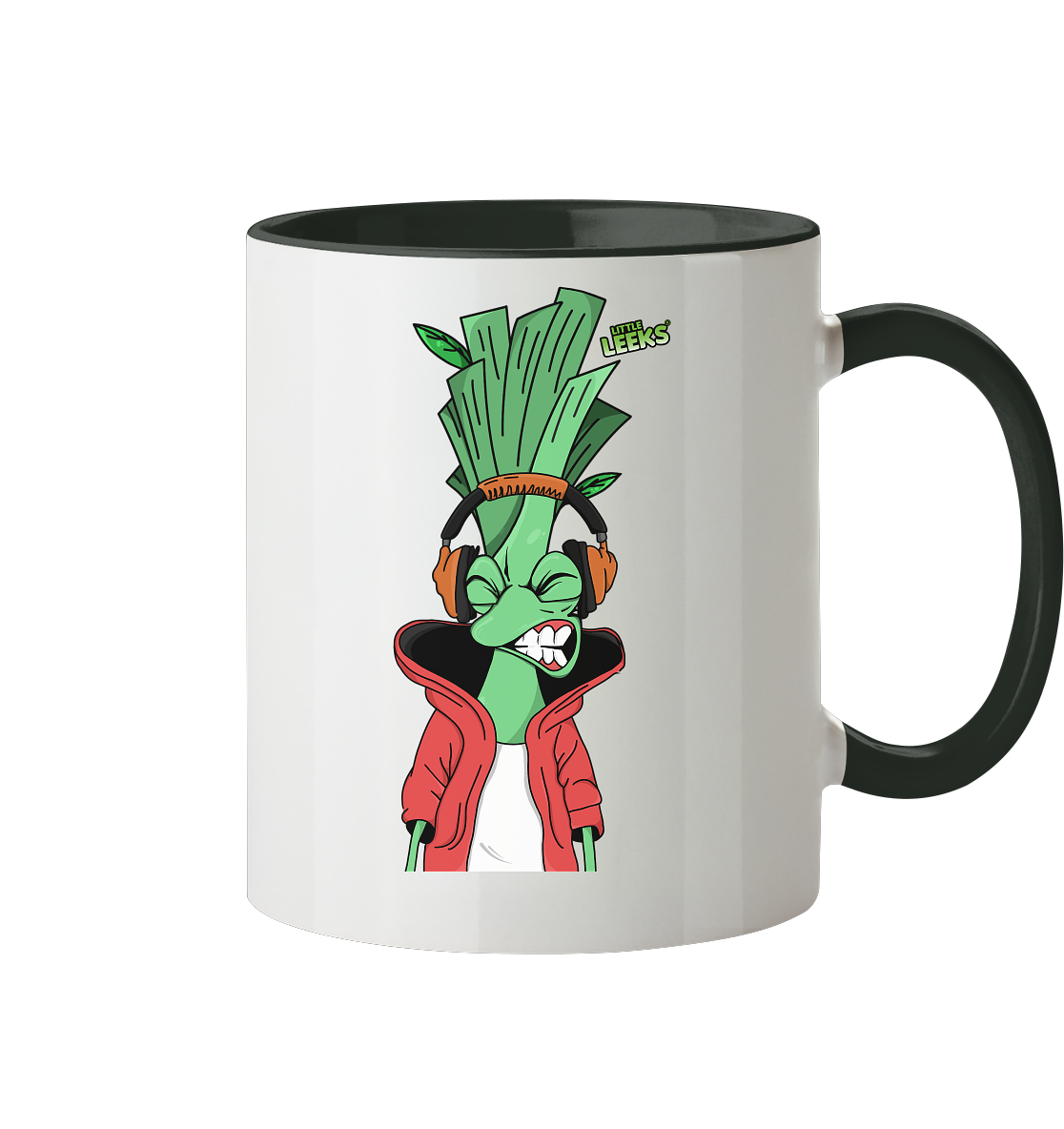 Motiv Little Leeks Nr 05: volle Lauchstärke - Tasse zweifarbig