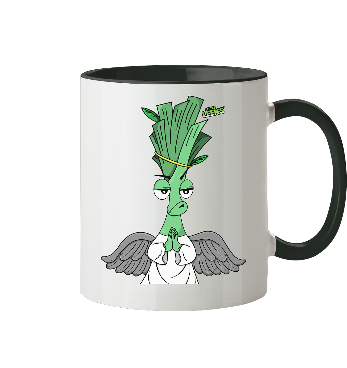 Motiv Nr 03: motivierter Engel Lauch - Tasse zweifarbig