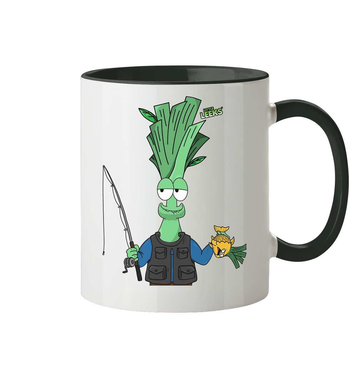 Motiv Little Leeks Nr 36: Fischermeister Lauch - Tasse zweifarbig