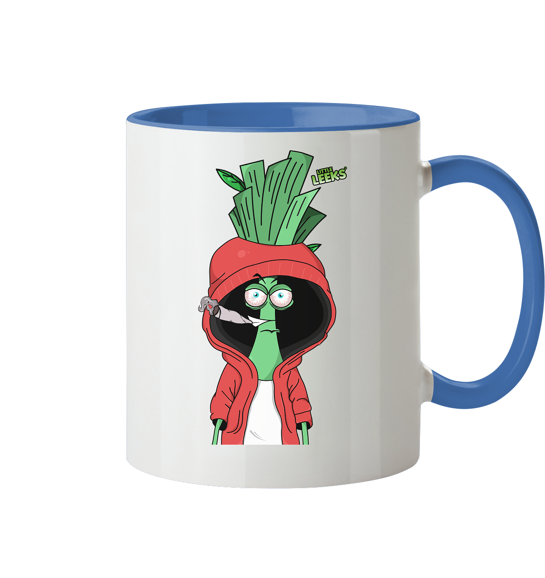 Motiv Little Leeks Nr 08: Smokin Green Lauch - Tasse zweifarbig