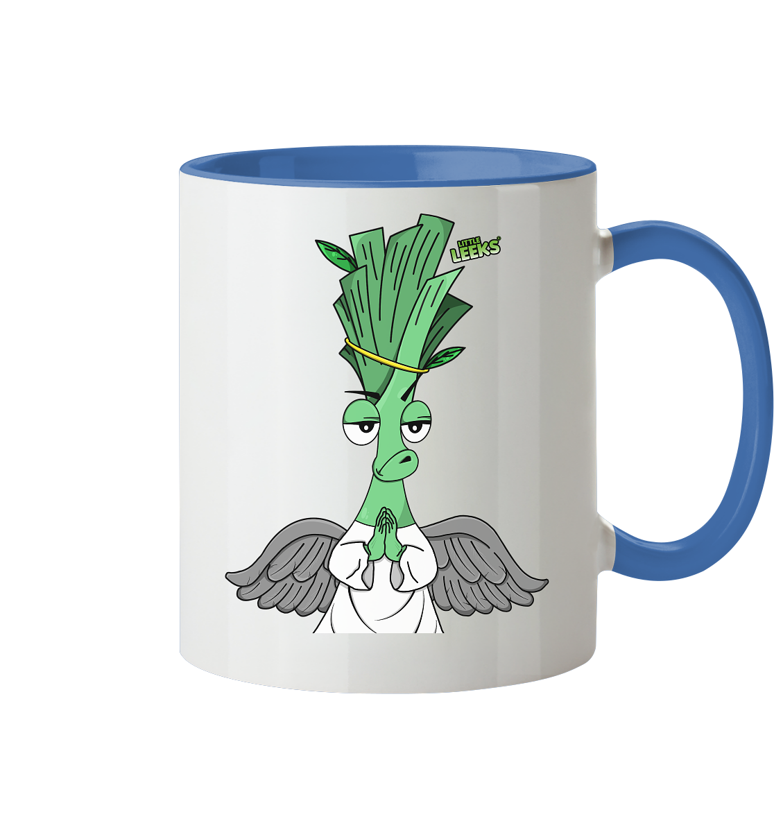 Motiv Nr 03: motivierter Engel Lauch - Tasse zweifarbig