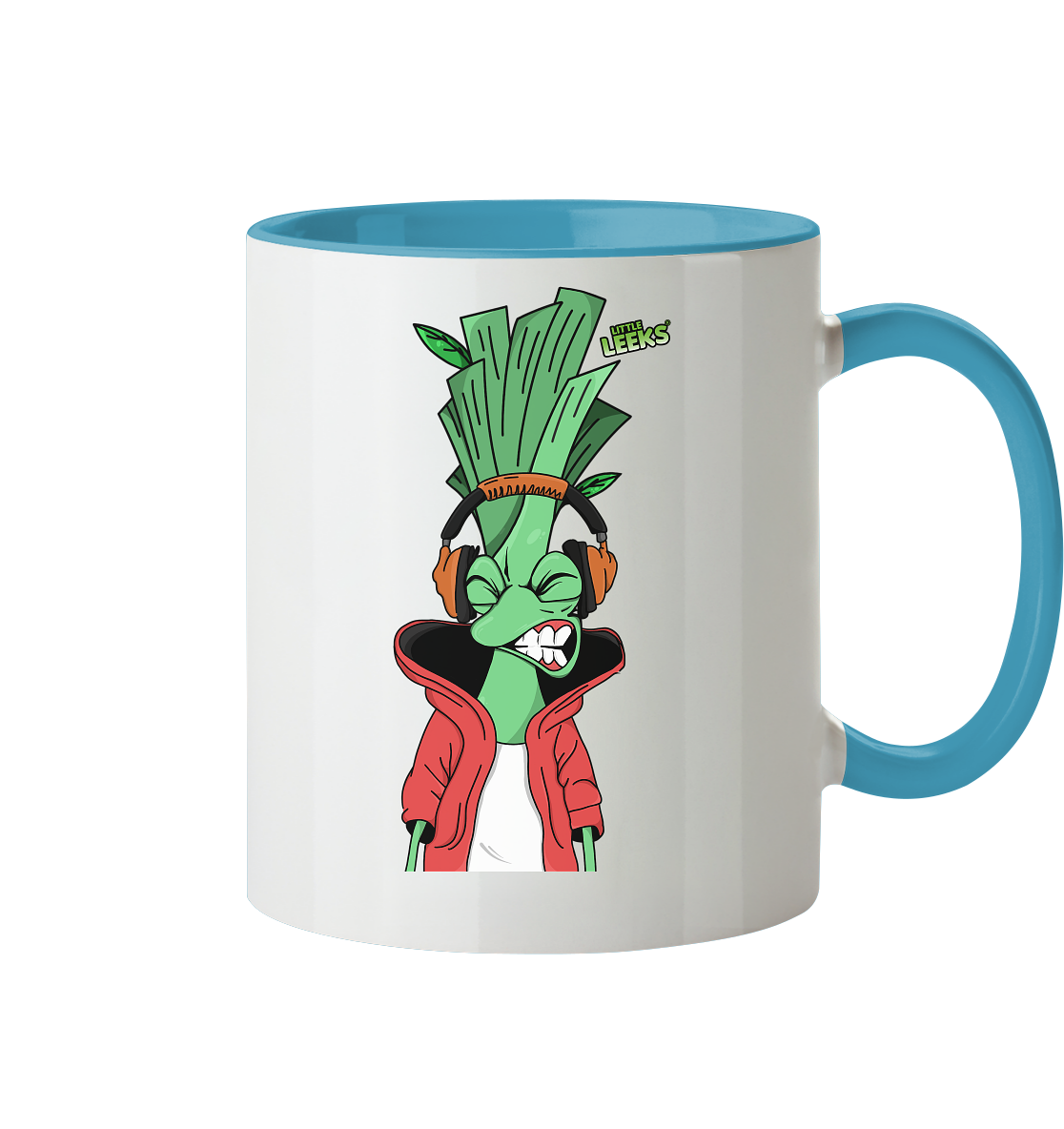Motiv Little Leeks Nr 05: volle Lauchstärke - Tasse zweifarbig