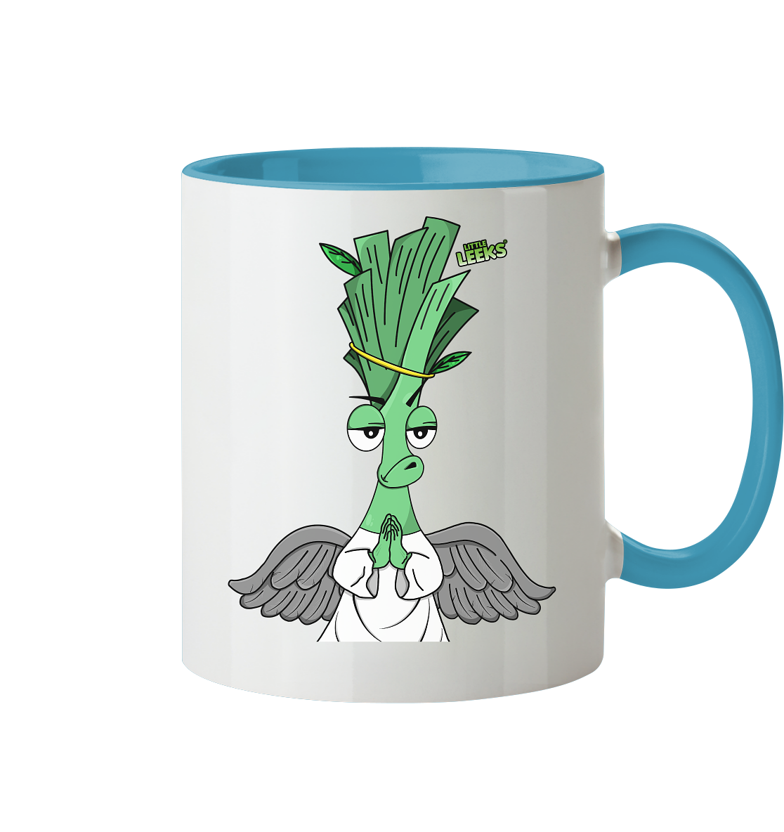 Motiv Nr 03: motivierter Engel Lauch - Tasse zweifarbig