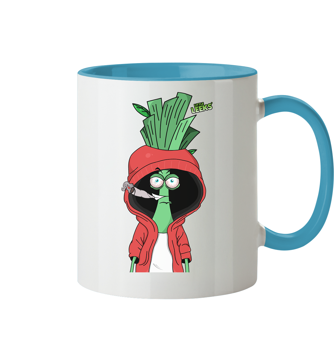 Motiv Little Leeks Nr 08: Smokin Green Lauch - Tasse zweifarbig