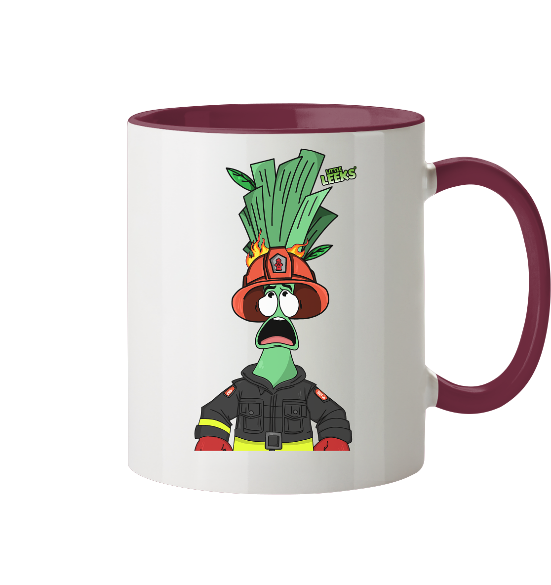 Motiv Nr 04: Feuerwehrlauch - Tasse zweifarbig