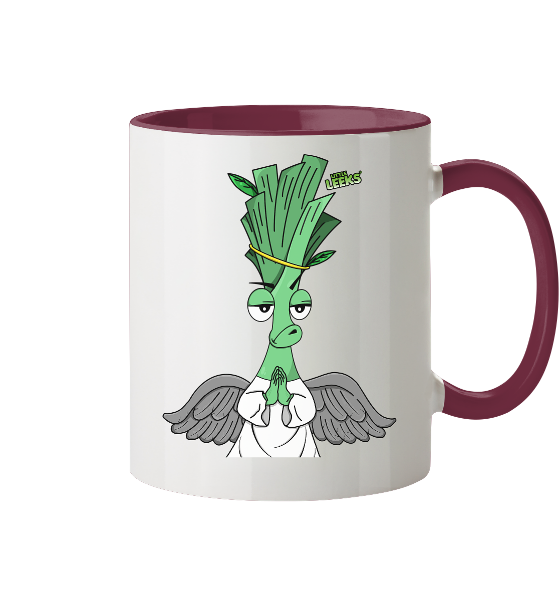 Motiv Nr 03: motivierter Engel Lauch - Tasse zweifarbig
