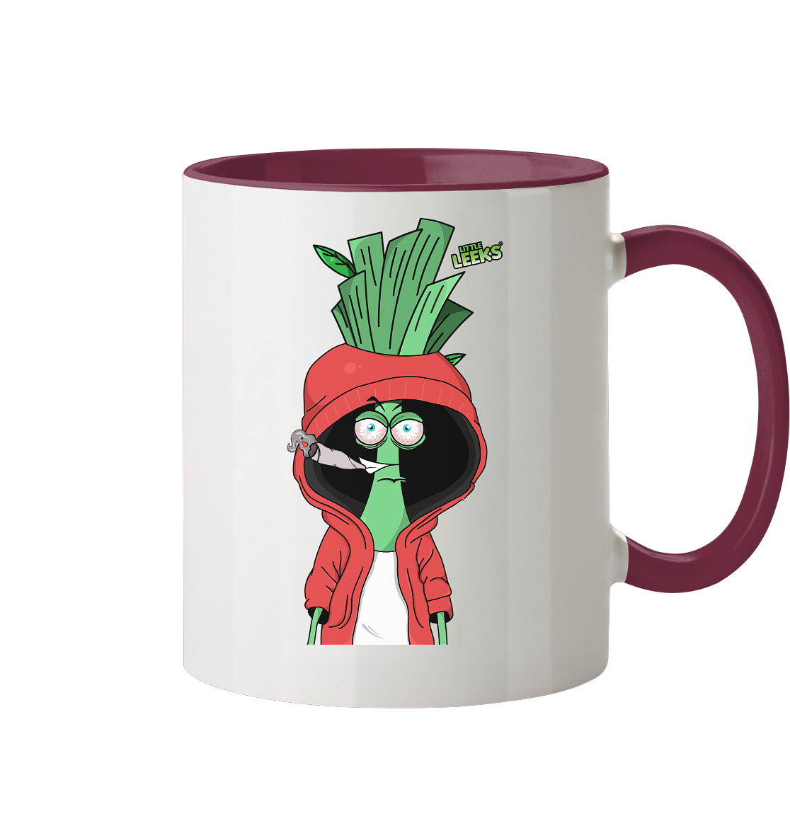 Motiv Little Leeks Nr 08: Smokin Green Lauch - Tasse zweifarbig