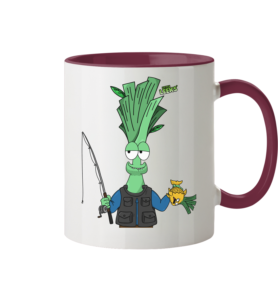 Motiv Little Leeks Nr 36: Fischermeister Lauch - Tasse zweifarbig